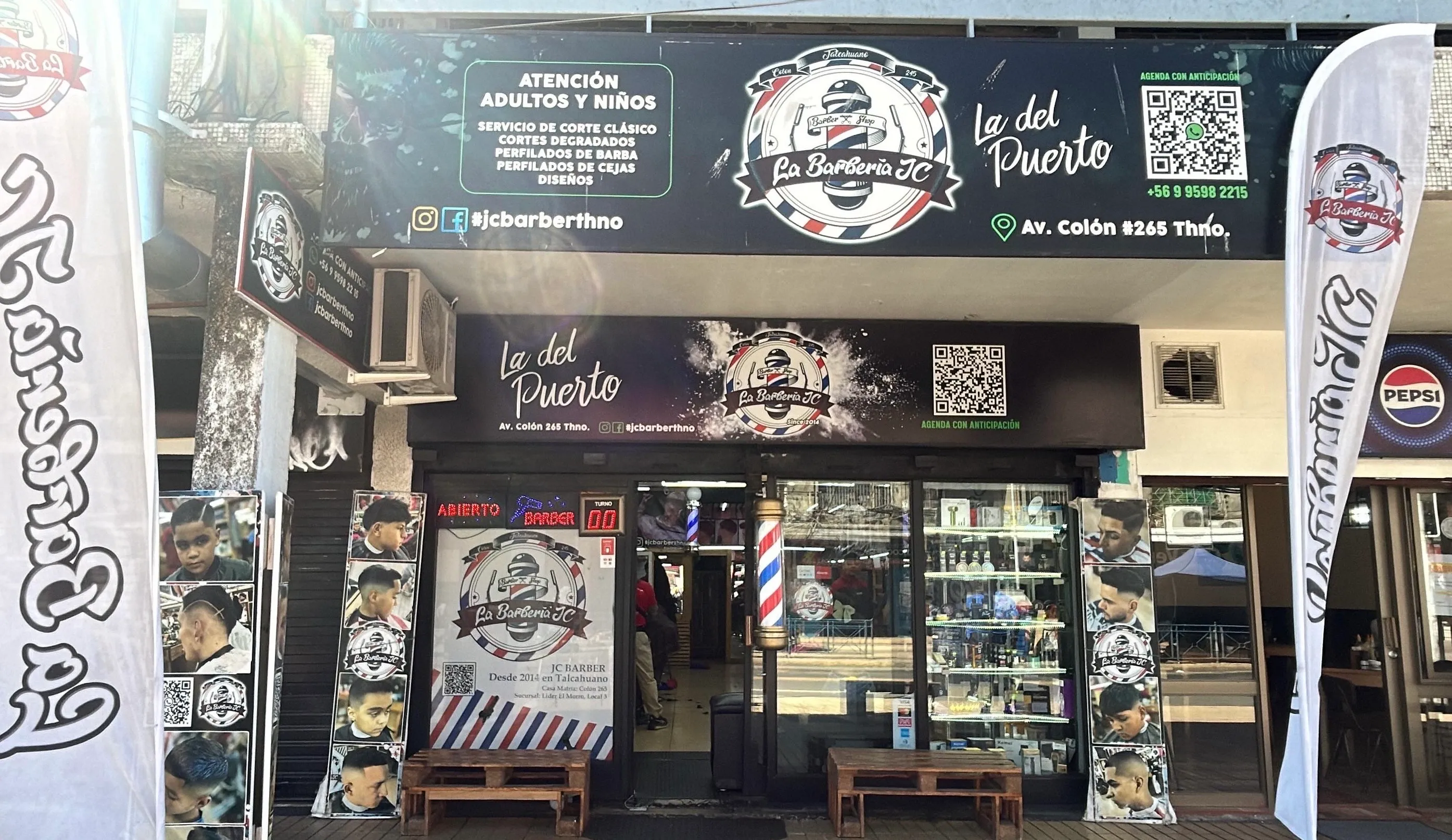 Fachada de JC Barber Puerto en Talcahuano